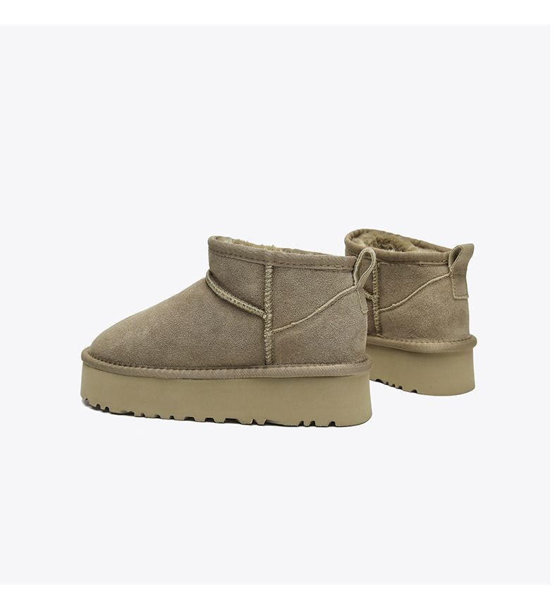 Damenschuhe Schneestiefel Winter Pelz Eins Mit Wolle Verdickung Warm Erhöhen Brot Baumwolle Schuhe_voghion.com