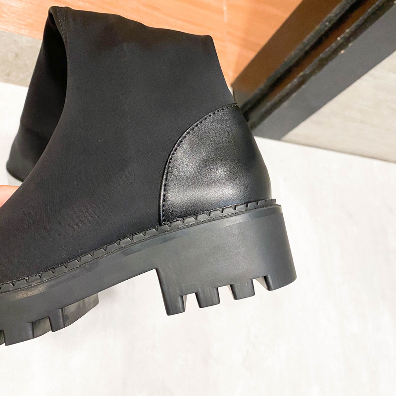 Otoño Invierno botas por encima de la rodilla botas de mujer punta redonda de cuero patchwork tubo largo botas mujer tacones medios-altos plataforma_voghion.com