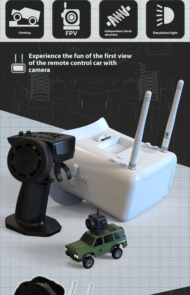Sniclo Xiluoke 3005 Tule Y60 FPV Controle Remoto Sem Fio Simulação Carro 1:64 Presente de Aniversário_voghion.com