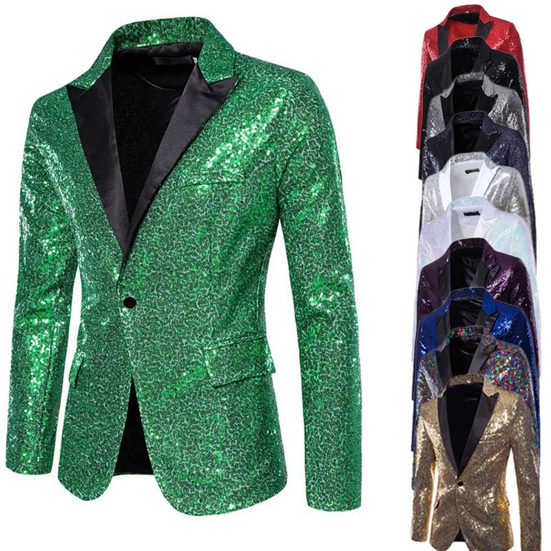 CT Suit Performance Costume Sequin European Size Blazer Nightclub Wear Host Emcee Photo Studio Men's Jacket_voghion.com