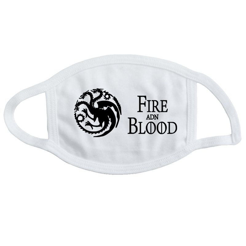 Game Mask of Power Men's Mouth Protection Fashion Print Breathable Mist Black and White Washable_voghion.com