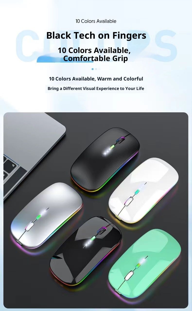 Digitex Digitex all'ingrosso Indicatore del livello della batteria aggiornato Mouse per computer da ufficio luminoso silenzioso a doppia modalità con ricarica Bluetooth wireless_voghion.com