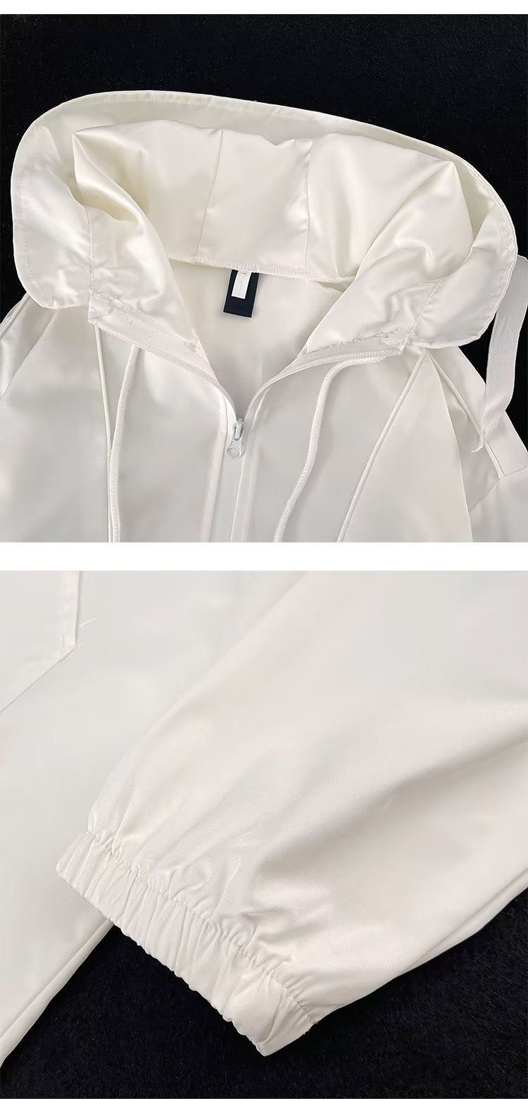 Giacca antivento con cappuccio alla moda da uomo: foderata in pile, impermeabile, vestibilità oversize, design patchwork, stile casual streetwear_voghion.com