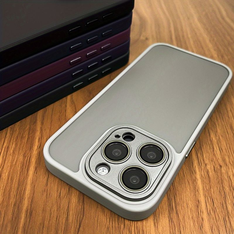 Translucent Design, Advanced Shockproof Technology, High-Quality Glass Lens Protector - Universally Compatible with 15, 14, 13, 12, 11 Pro Max_voghion.com