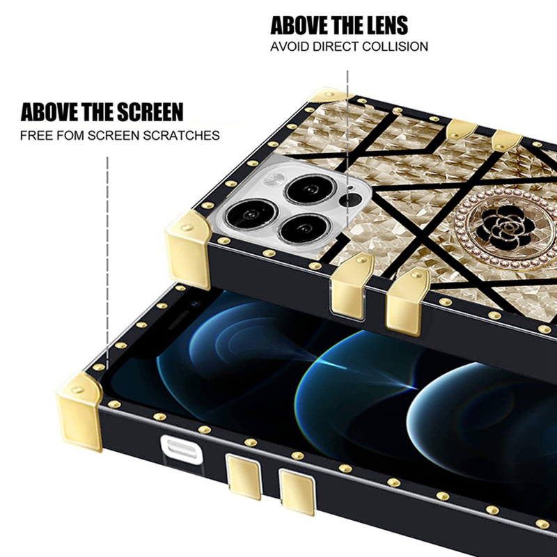 Luxury Glitter Phone Case for Samsung Galaxy A73 A54 A53 5G A14 A04 A13 A52s A31 A71 4G A34 A50s A33 A12 A30 M32 Girl Ring Cover_voghion.com