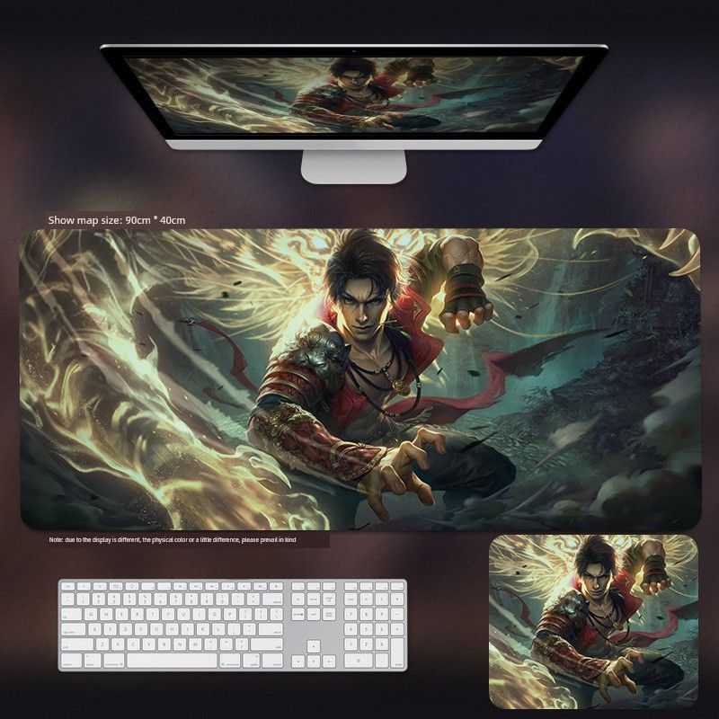 Yongqiu Seamless Mouse Extra Large Thickened E-Sports Game Computer Keyboard Pad Naraka Secondary Dimension Desktop Mat_voghion.com