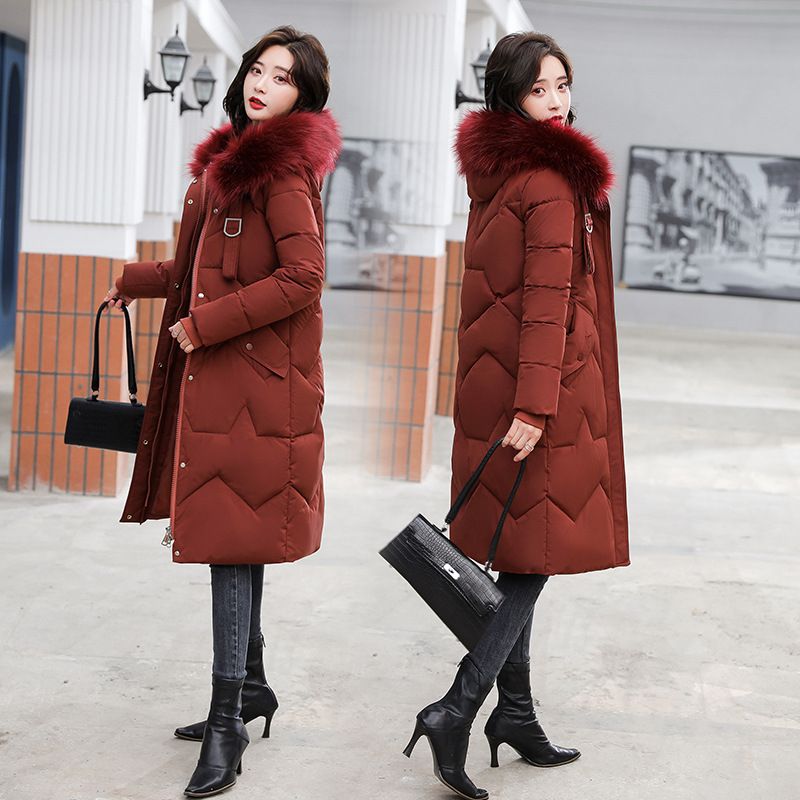 Giacca da donna in cotone caldo stile lungo invernale 2025, versione coreana, ampia e sottile, alla moda_voghion.com