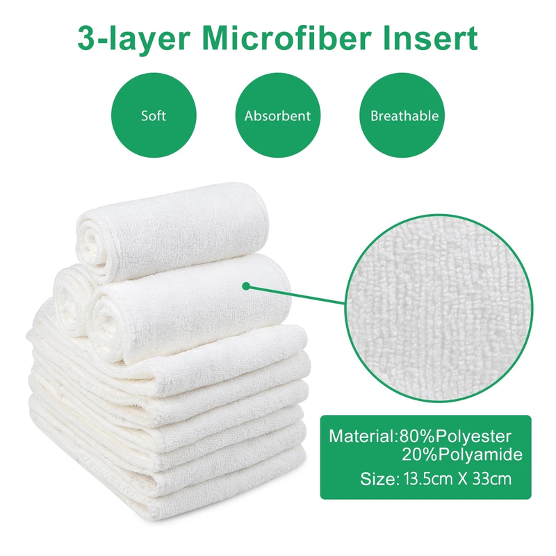 U Pick ALVABABY Couche en tissu pour bébé à positionnement numérique Couche en tissu réutilisable pour bébé avec 1 insert en microfibre_voghion.com