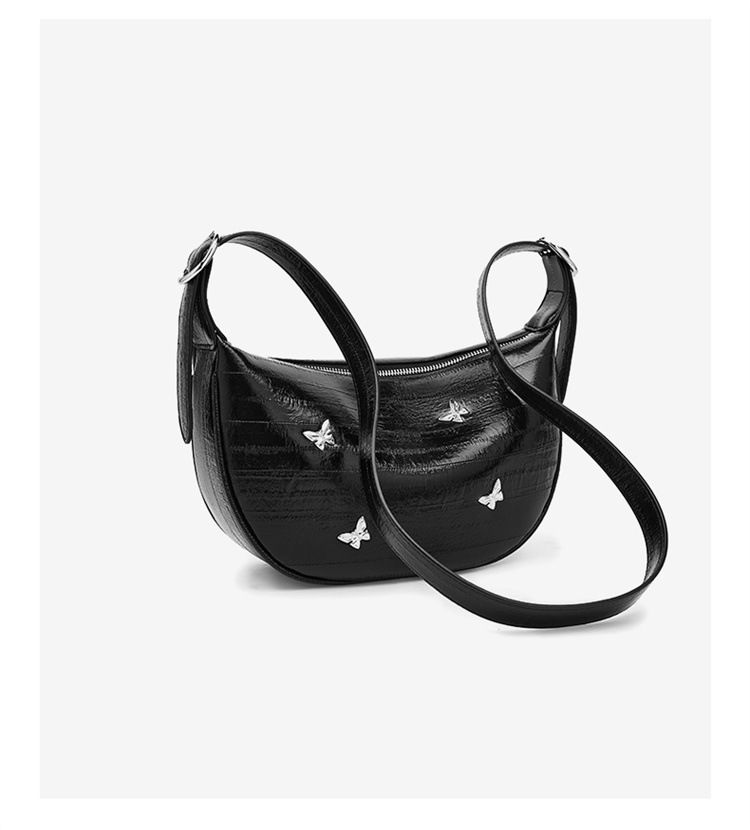 Borsa a tracolla con tracolla a farfalla alla moda da donna plissettata 2025, borse di tendenza, casual, cento_voghion.com