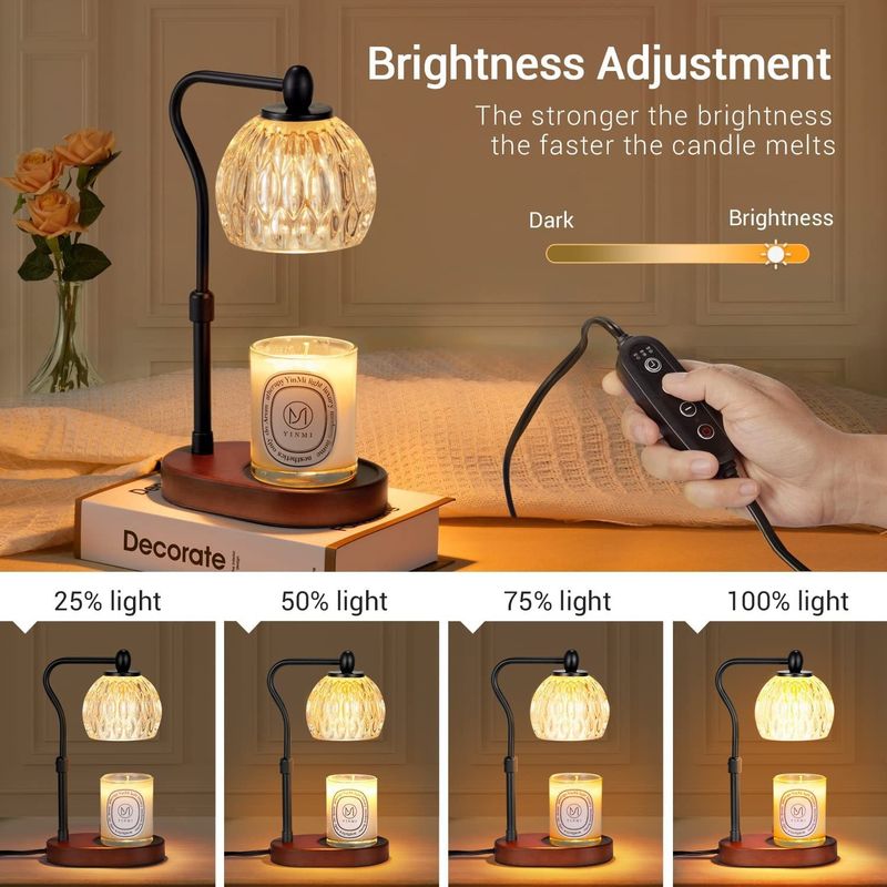 Home Furniture New Liftable Wax Melting Lamp Aromatherapy Lamp Glass Aromatherapy Furnace Bedside Lamp Timed Melting Candle Lamp Bedroom Table Lamp_voghion.com