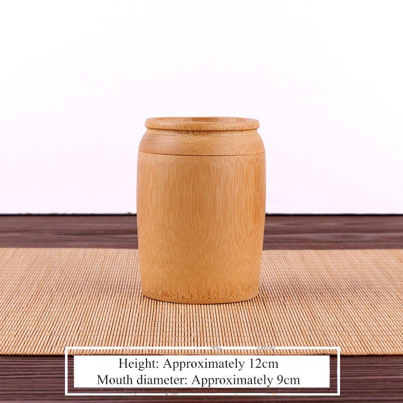 Portable Bamboo Tea Canister Travel Food Storage Candy Jar Container Box for Tea Coffee Beans Nuts Spices_voghion.com