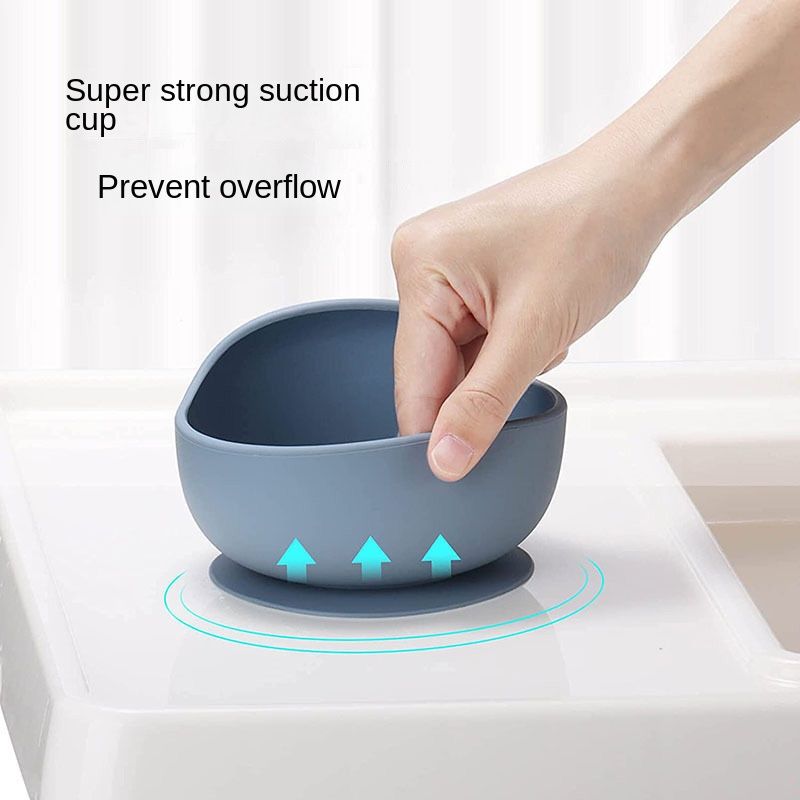 Conjunto de alimentação de bebê de silicone sem BPA, tigela de sucção, prato de jantar, canudo, copo, colher, garfos para crianças, utensílios de mesa para bebês, pratos infantis_voghion.com