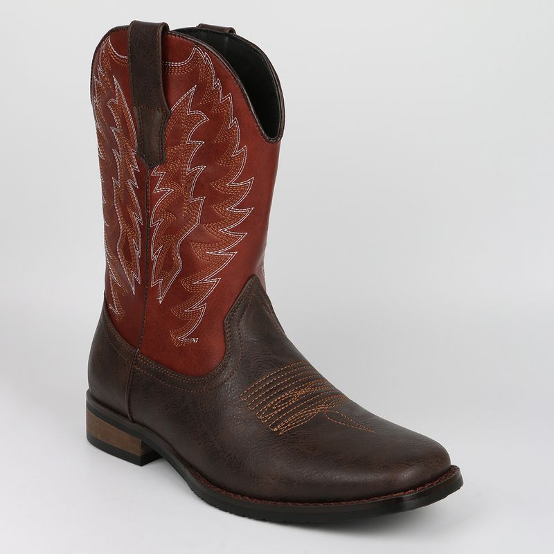 Cizme de cowboy occidentale pentru bărbați în stil retro fried street Knight_voghion.com