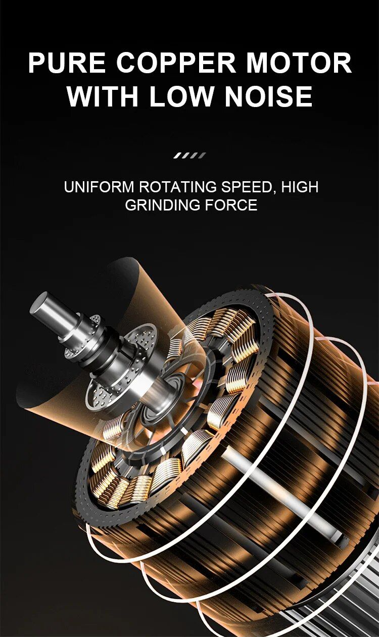 Elektrisk kaffekvarn USB Type-C Laddning Mini kaffekvarn Espresso Kryddkvarn för Droppkaffe Kök_voghion.com