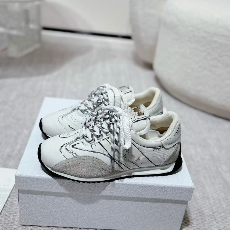 European 25D New Leather Lace Up Flat Bottom Casual German Training Women's Sketching Color Blocked Sports Forrest Gump_voghion.com