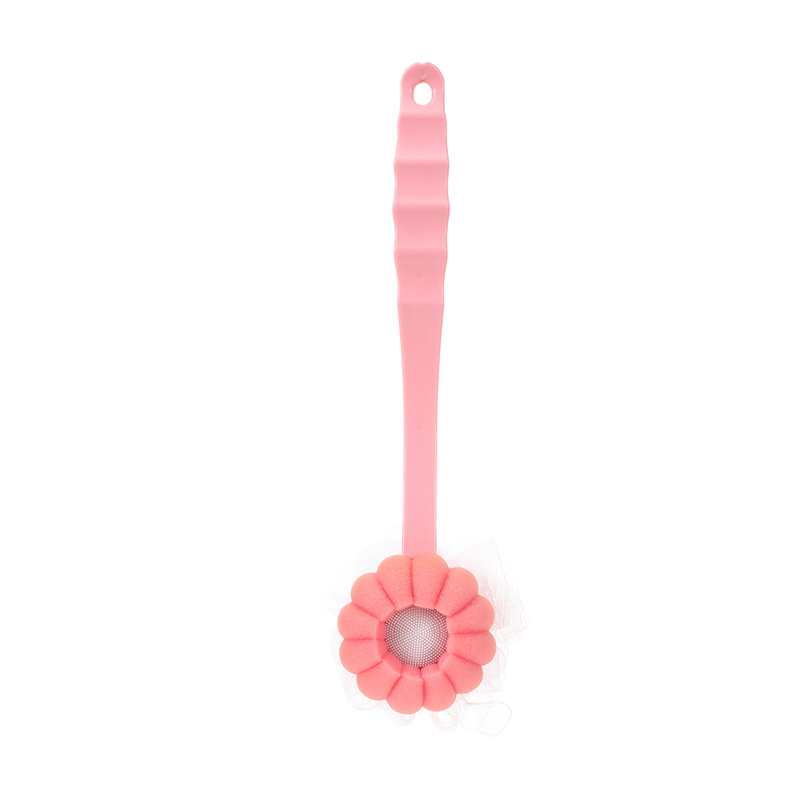Children's Sponge Ball Long Handle Soft Bristle Brush Bath Scrubber Lazy Back_voghion.com
