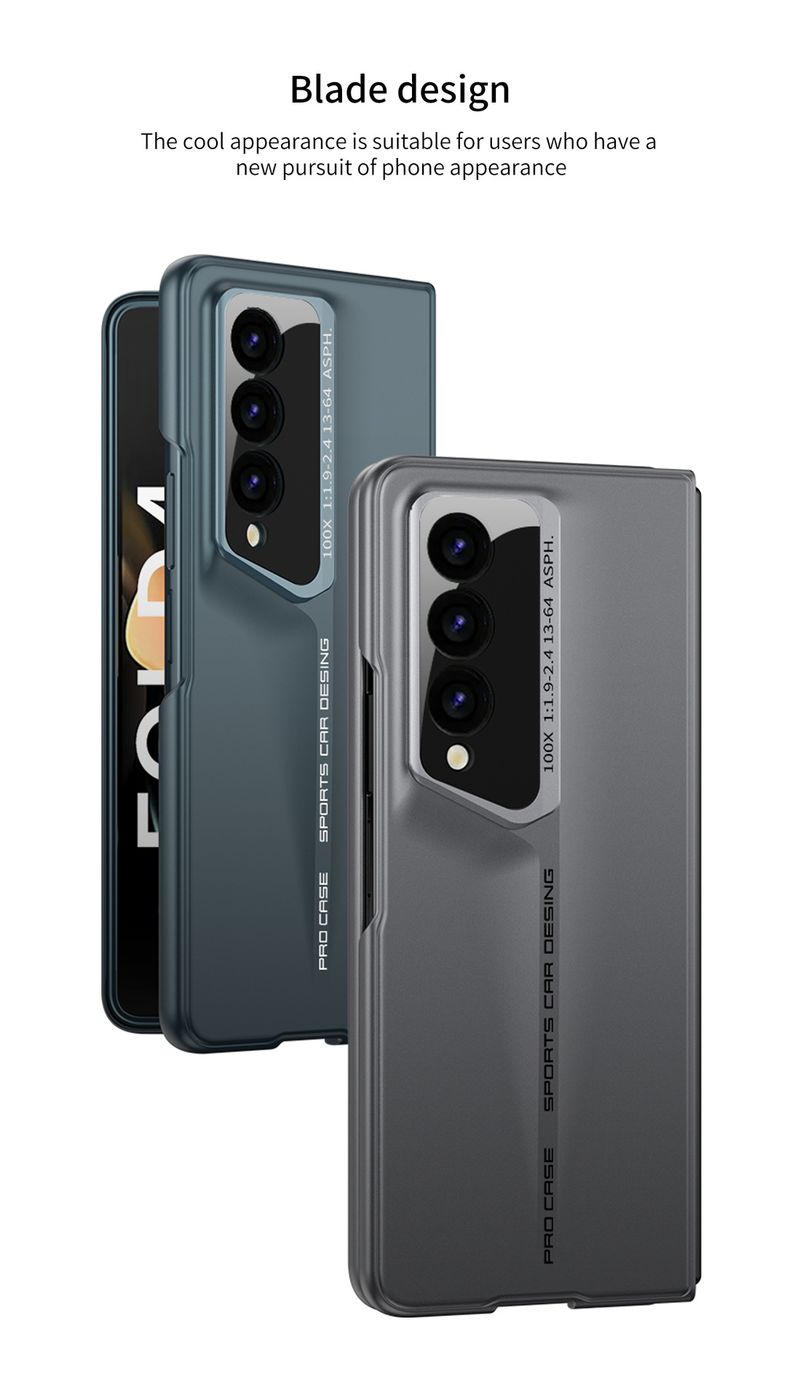 Samsung ZFold4 katlanır ekranlı cep telefonu kılıfı bıçak mat sert kılıf Fold5 lens her şey dahil kılıf moda ins için geçerlidir_voghion.com