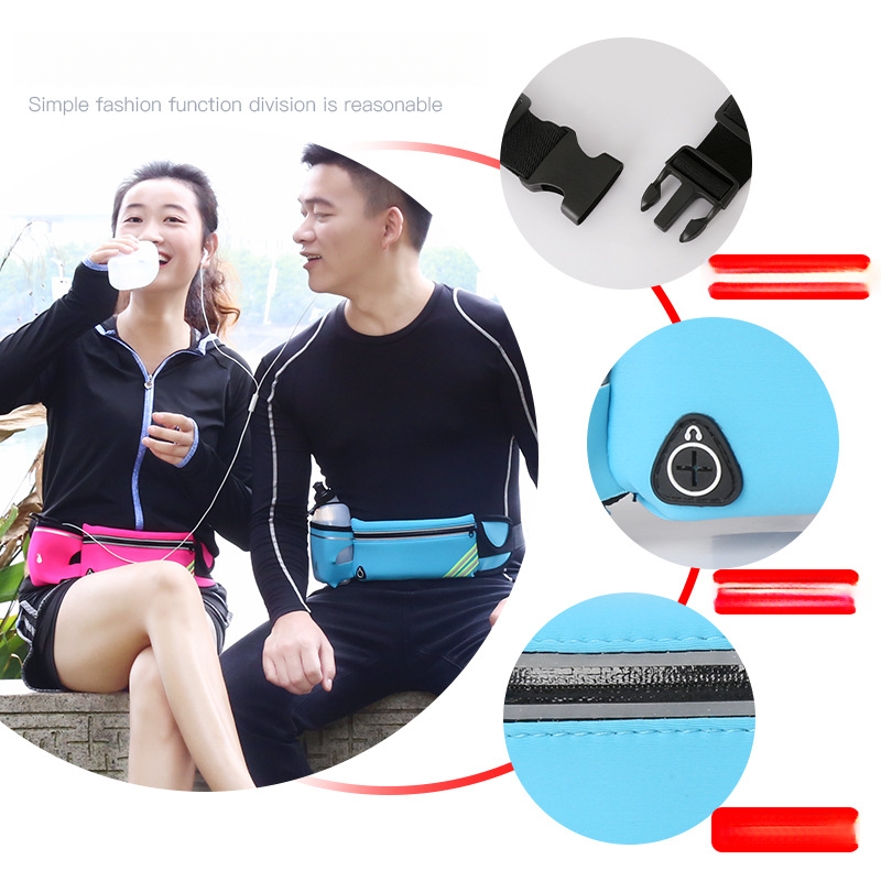 Utendørssport Reflekterende Fitness Lycra Vanntett Multifunksjonell Telefon Herre- og Damesykling Løping Vannflaske_voghion.com