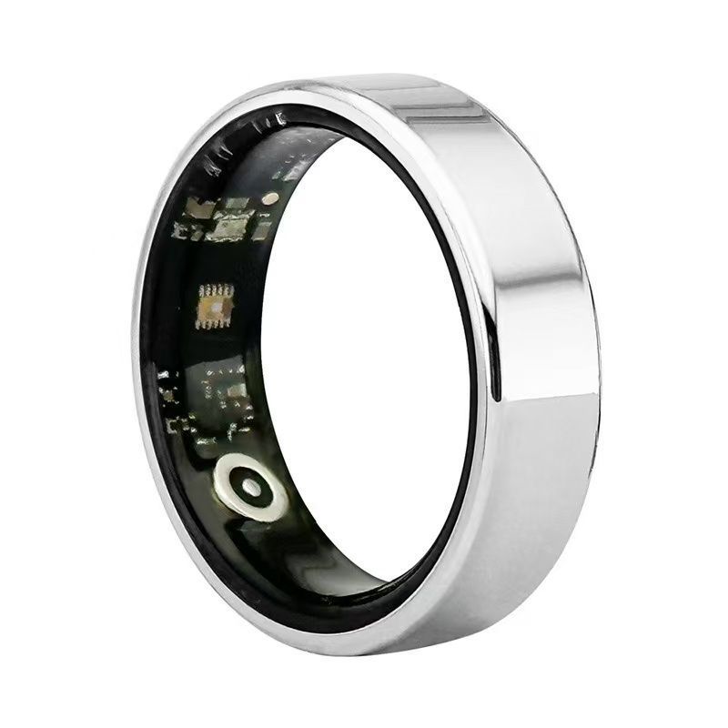 Smart Narrow Edge Titanium Steel Waterproof Heart Rate Blood Oxygen Sleep Exercise Tracking Black Technology_voghion.com