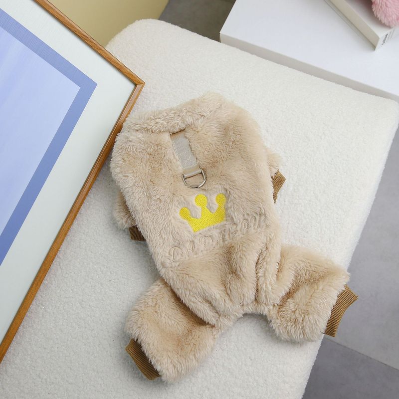 Dog Autumn/Winter Teddy Cat Pet Winter New 23 Crown Four Leg Velvet Clothes_voghion.com