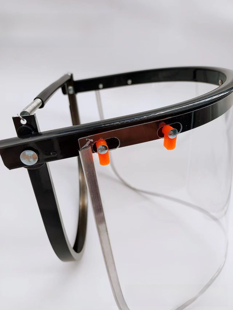 Con maschera protettiva per schermo facciale antispruzzo a cappuccio, staffa protettiva per il viso interamente in alluminio con bordi metallici ricoperti_voghion.com