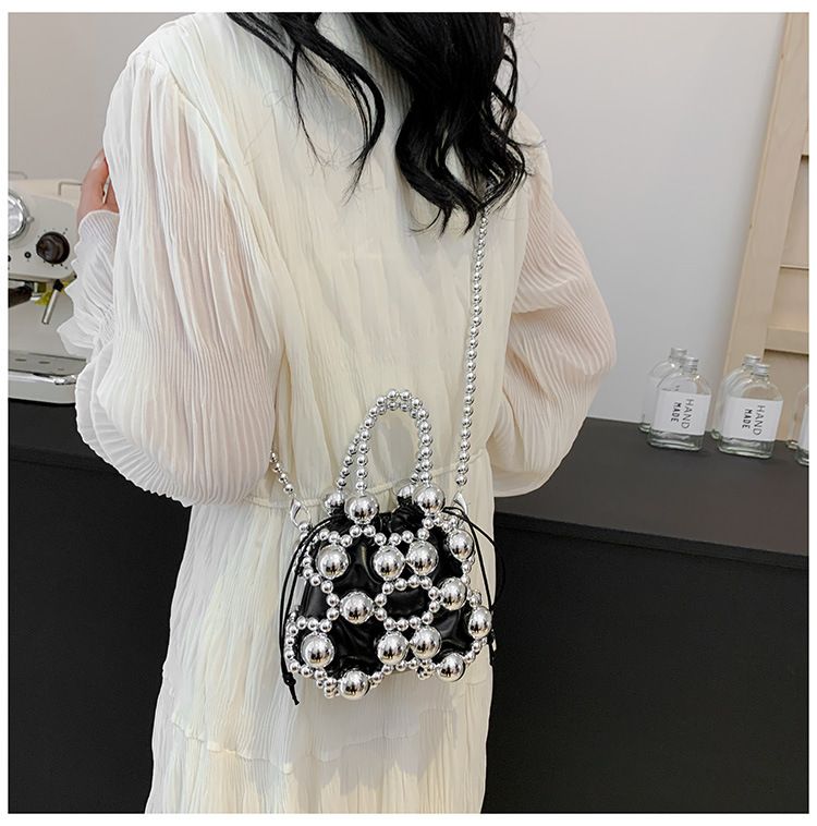 2024 borsa a tracolla diagonale primavera ed estate mini figlia per bambini borsa a mano con perle perline nuova genitore-figlio_voghion.com