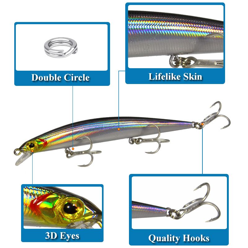 Új csali Minnow Bao Diao Jun 11.5cm/11g Távdobó Minnow Utánzó Műanyag Kemény Csali Horgászfelszerelés_voghion.com