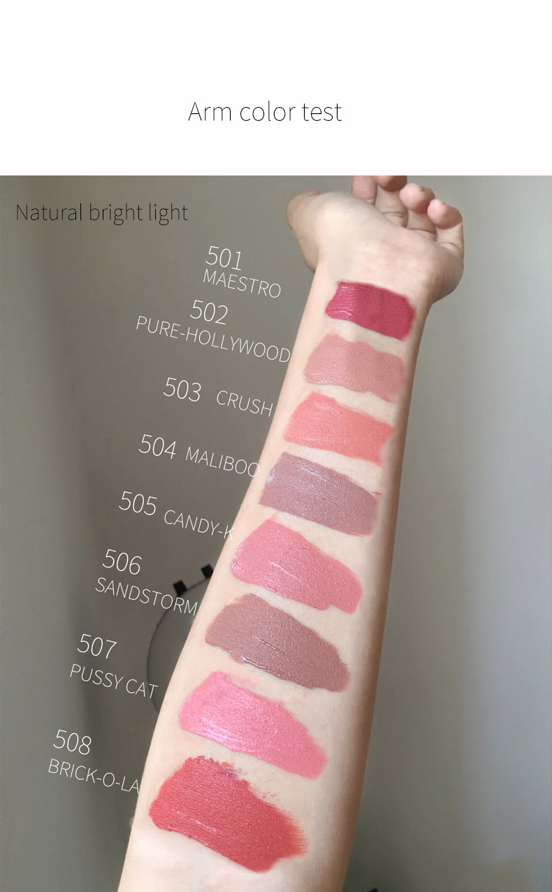 Maquillage 8 couleurs mat rouge à lèvres imperméable longue durée rouge à lèvres Sexy rouge rose Veet Nude rouges à lèvres maquillage s_voghion.com