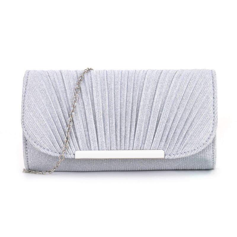 2025 neue Mode Kleine Quadratische frauen Kupplung Kette Abend Tasche Plissee Design_voghion.com