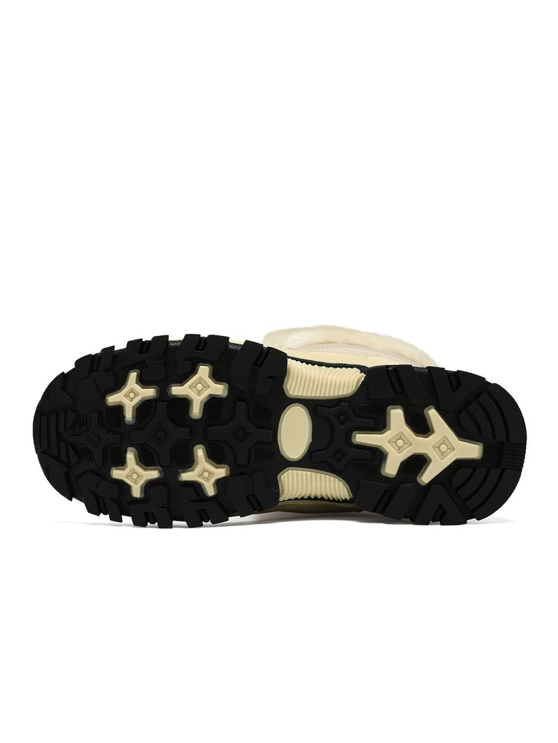 Zees 2024 Damen Winter-Skischuhe, warm mit Fleece gefüttert, hohe Schnürschuhe aus Baumwolle, rutschfest, Wanderschuhe_voghion.com