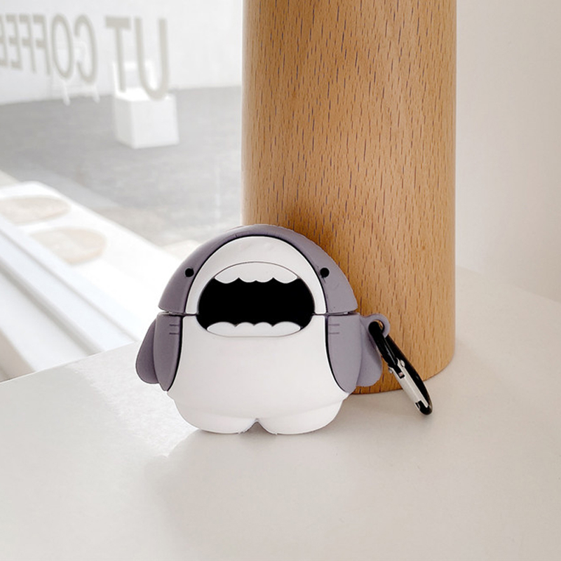 pro Apple AirPods 1 2 3 Airpod Pro 3D Avocado Shark Corgi Dog Klíčenka Bezdrátová sluchátka Bluetooth Pouzdro na sluchátka Silikonový kryt_voghion.com