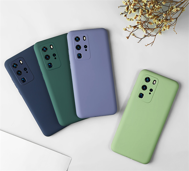 Boucho Luxe Vloeibare Siliconen Voor Huawei P40 Pro+ P20 P30 lite Mate 20 30 honor 10 20 30S X10 V30 Camera Bescherming Zacht_voghion.com