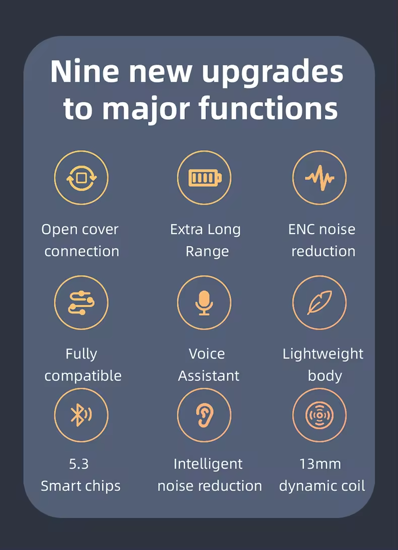 Music Festival Wholesale Blue Tooth Headphone ANC Enc In Ear Buds Wireless Tws Bluetooth Earphone Mate70 mate 70 pro Earbuds_voghion.com