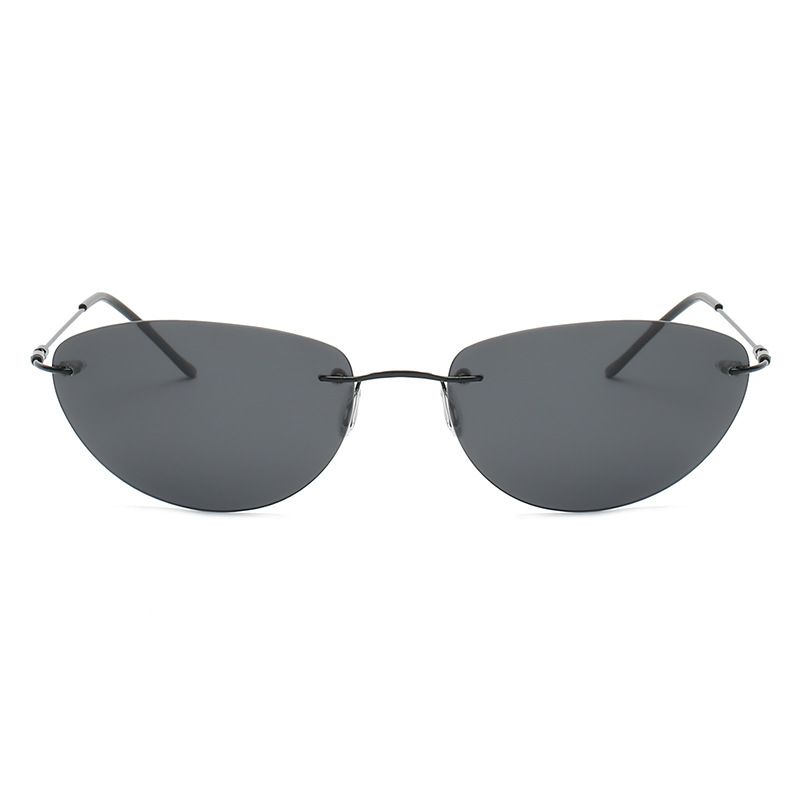 Frameless Polarized For Men Trendy Matrix Style Sunglasses Driver's Driving Glasses_voghion.com