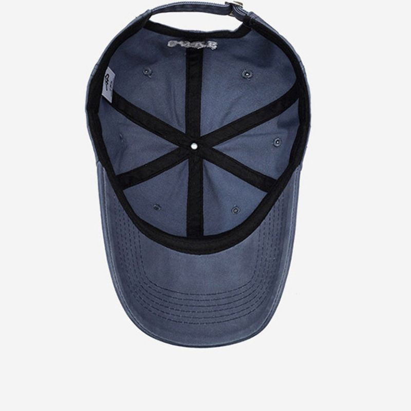 Vintage Brief Stickerei Baseball Für Männer Und Frauen Koreanische Mode Einfache Vielseitige Gewaschene Baumwolle Duckbill Cap Macht_voghion.com