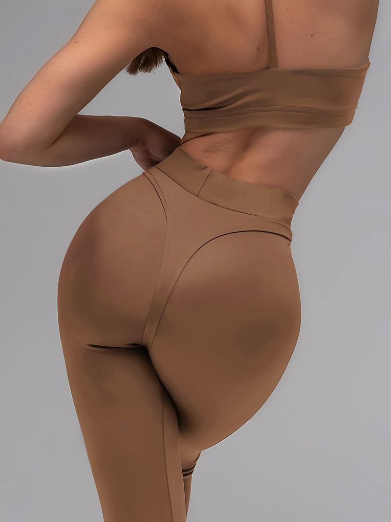 Siyah Seksi Yüksek Bel Buruşuk Tayt Kalın Egzersiz Popo Kaldırma Büyük Beden Tayt Kadınlar İçin Yoga Pantolonu_voghion.com