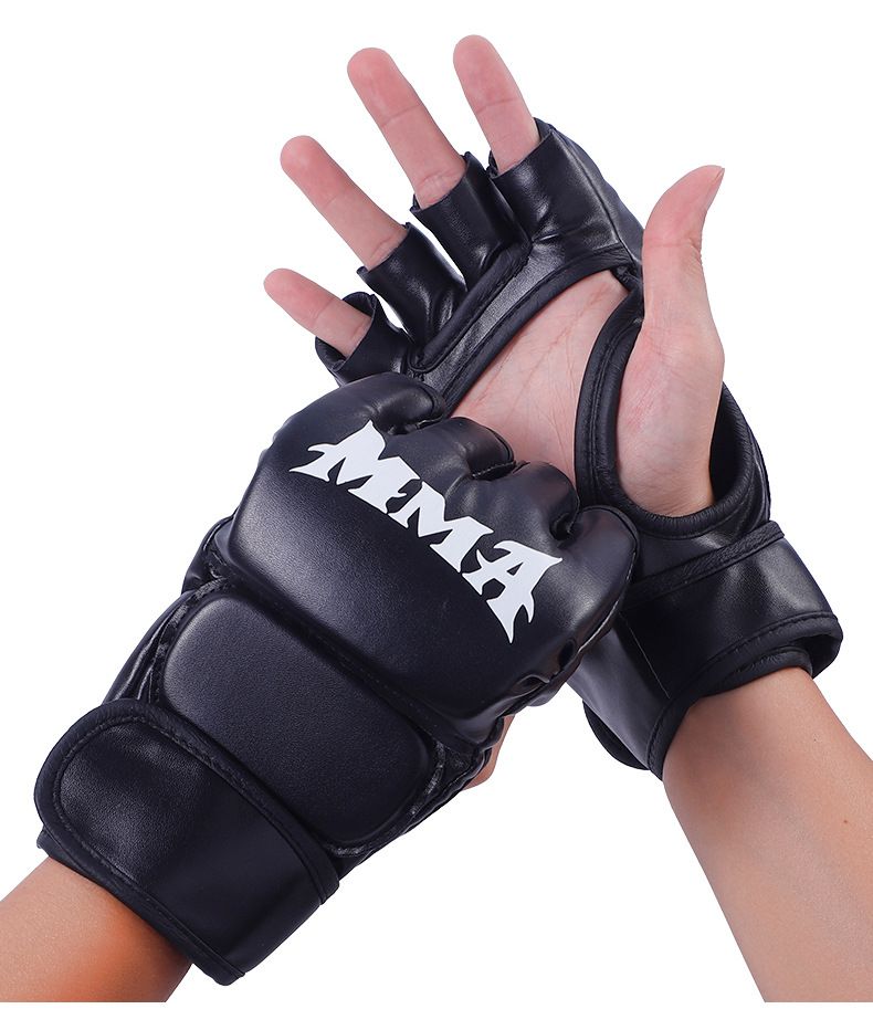 Profesionalne boksarske rokavice s pol prsti - za odrasle in otroke, primerne za sanda, borilne veščine, UFC, Muay Thai, trening MMA_voghion.com