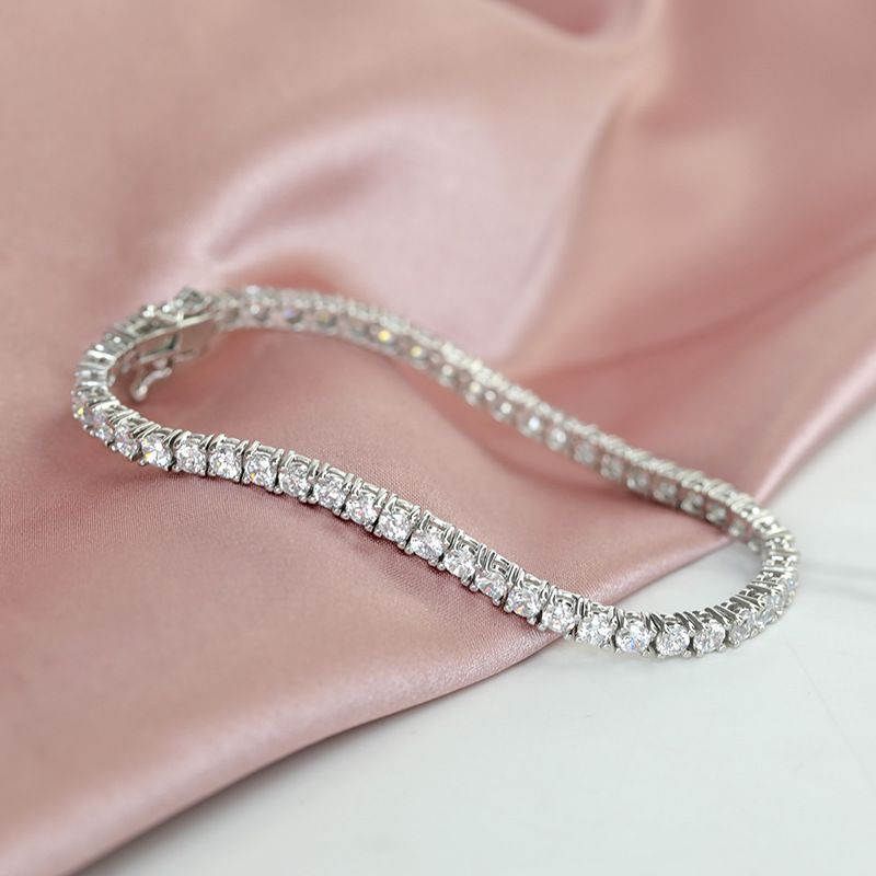 Bracciale cubano unisex Hip-Hop con catena da tennis da 4 mm e zirconi intarsiati in rame_voghion.com