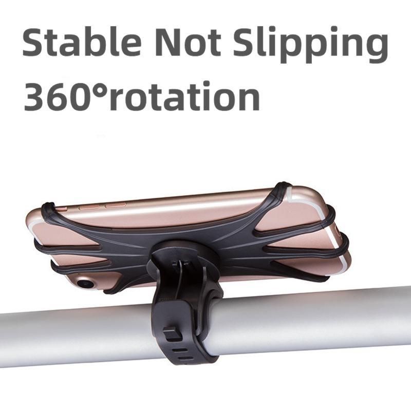 New Bicycle Phone Holder Bicycle Motorcycle Electric Vehicle Navigation Silicone Phone Strap Shockproof Elastic Silicone Holder_voghion.com