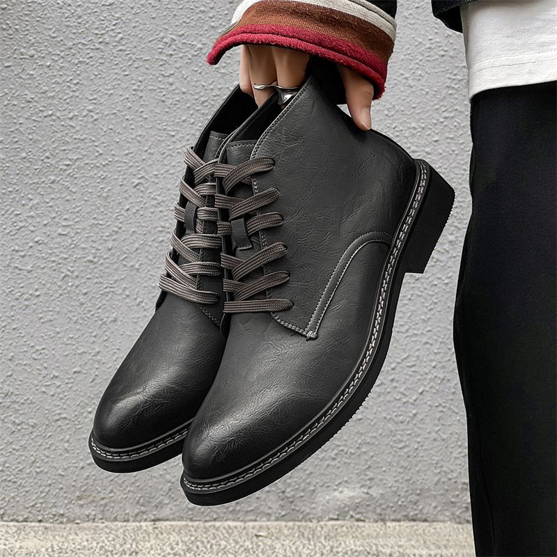 Botas de herramientas retro con suela gruesa que realzan las mismas botas Martin Botas de hombre_voghion.com