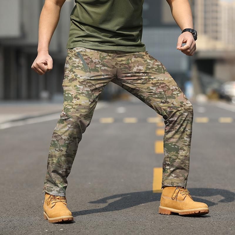 Tactical Cargo Pants For Men - Outdoor Military Camo Combat Pants With Multiple Pockets, Waterproof & Breathable, Slim Fit For Hiking, Camping, Gym_voghion.com