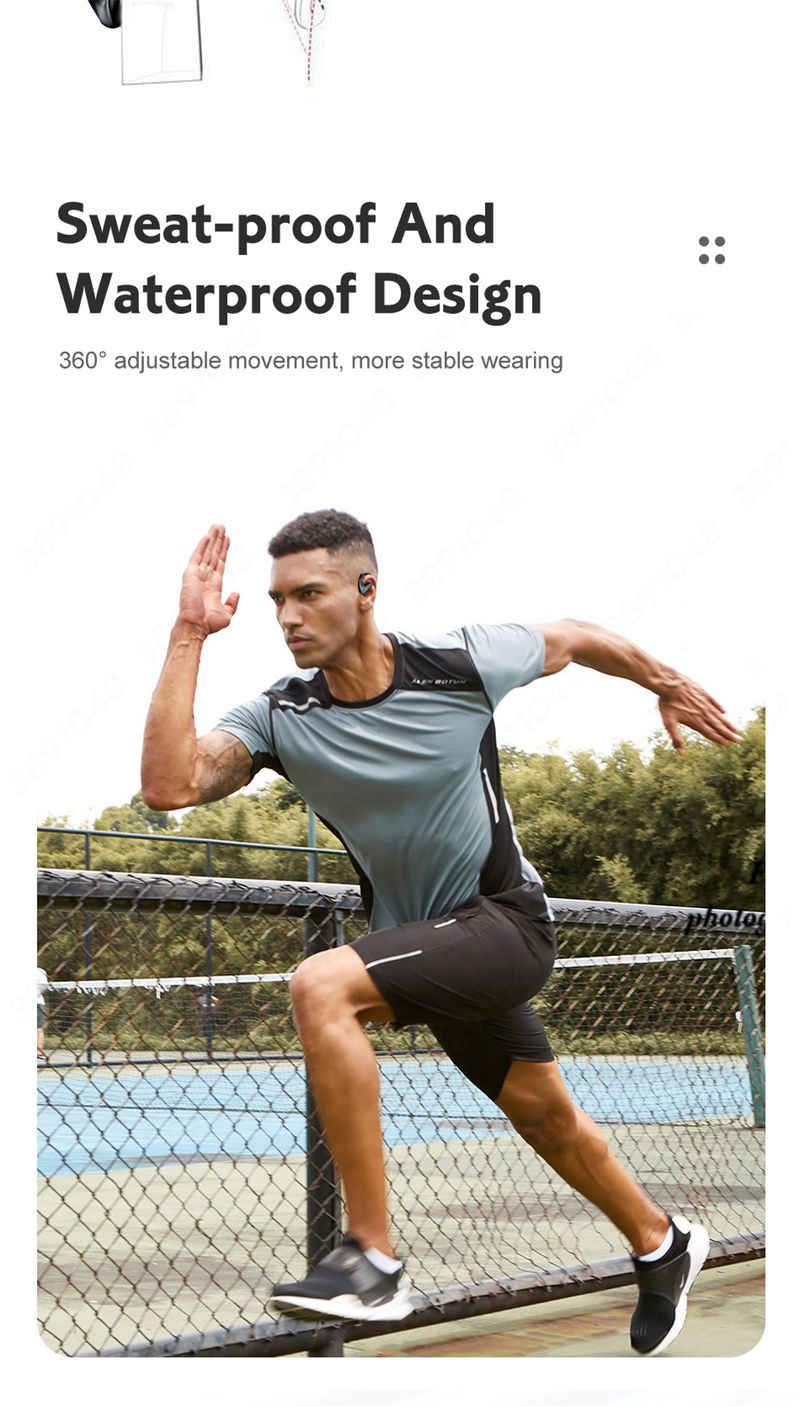 Bluetooth headset with microphone wireless headset Sports waterproof headset Noise reduction headset hook Hi-fi headset_voghion.com