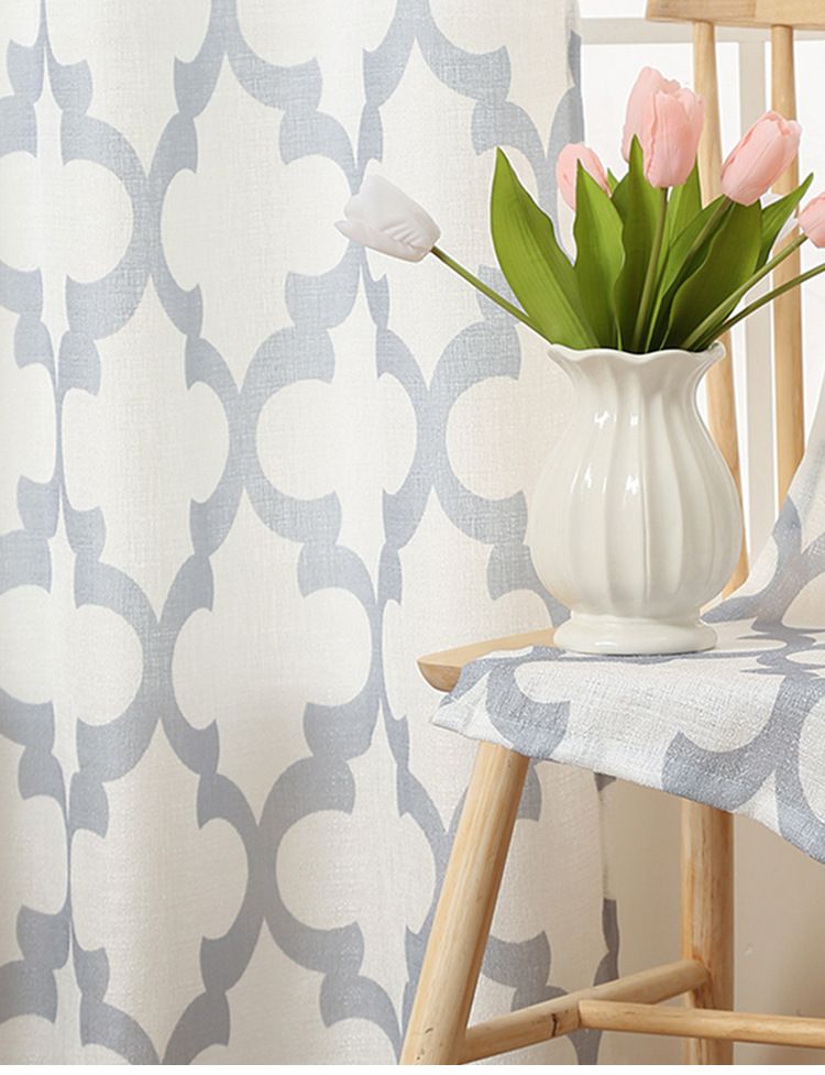 Vorhänge mit Kürbisblumen-Print, weißer Hintergrund, hochwertige, unordentliche, halblichtblockierende Vorhänge, geeignet für Wohnzimmer- und Balkonvorhänge_voghion.com