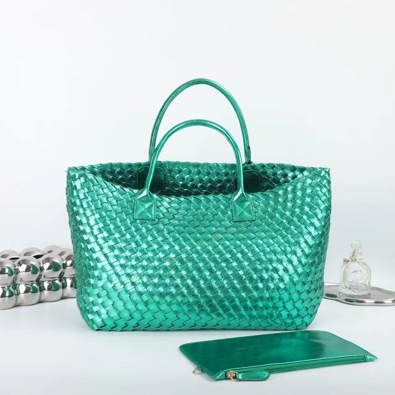 Handbag Trend Hand Woven Vegetable Blue Son Large Capacity Carry-on Bag Woman_voghion.com
