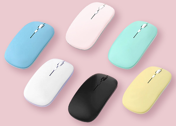 Tablet Computer Single Macaron Color Wireless Gift Bluetooth Silent Mouse_voghion.com