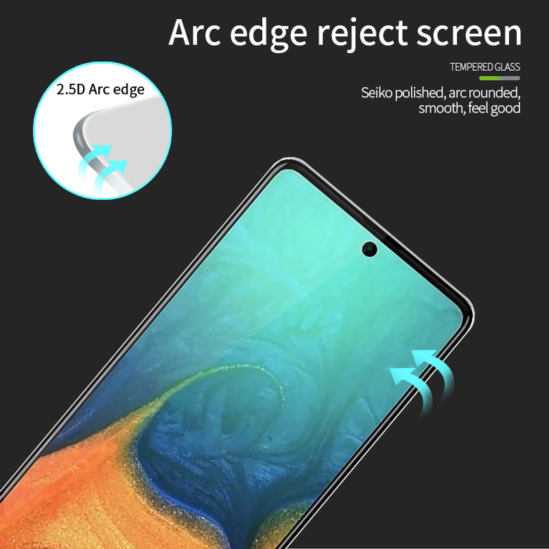 2 STÜCKE Für Samsung Galaxy A71 Glasbildschirm Vollkleber Schutzfolie Für Samsung Galaxy A71 Gehärtetes Glas für Samsung A71_voghion.com