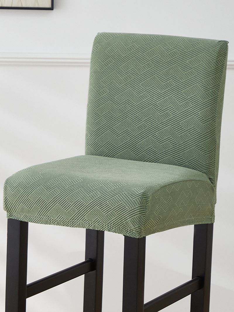 Coprisgabelli da bar geometrici nordici – Coprisgabelli elastici in poliestere per sedie da bancone e da ufficio (design a Z, antipolvere e traspiranti)_voghion.com