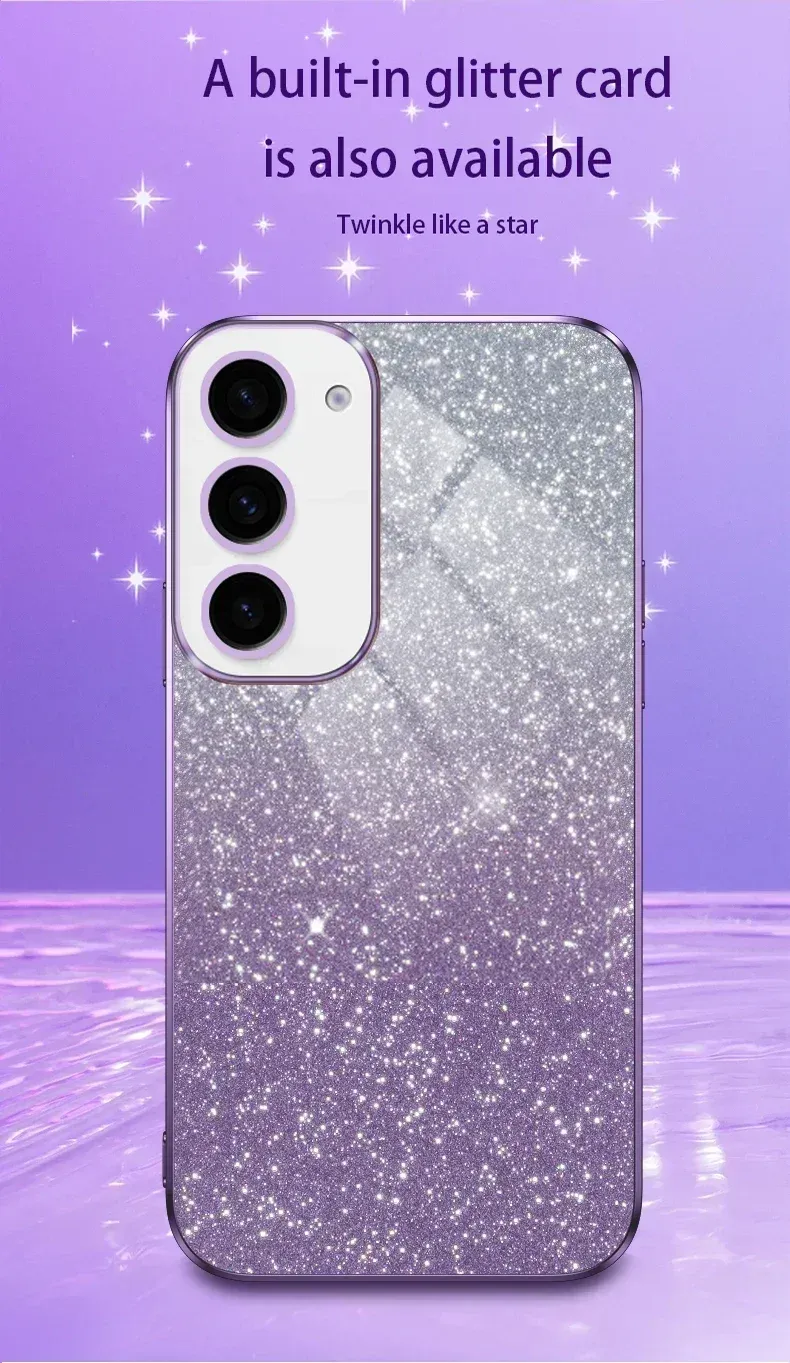 Funda de TPU con anillo magnético y purpurina para Samsung Galaxy S25 Ultra, S24, S23 FE, S22, S21, S20, S10 Plus, Note 20 Ultra Pro_voghion.com