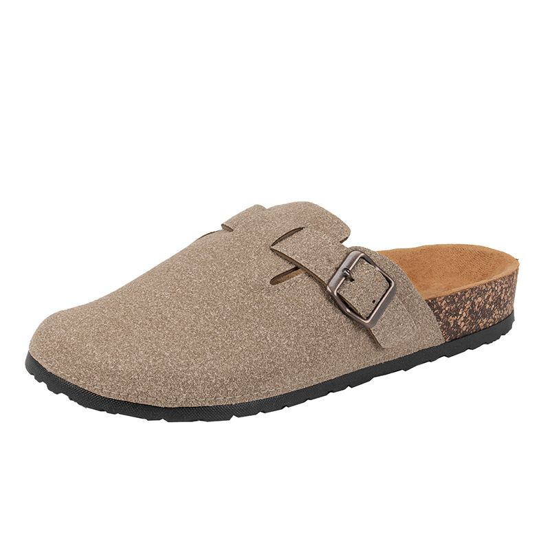 Unbeatable Quality New Plus Size Couple Semi Slippers Fashionable Style For Wearing Outside, With Toe Caps And Thick Soled Men's Sneakers_voghion.com