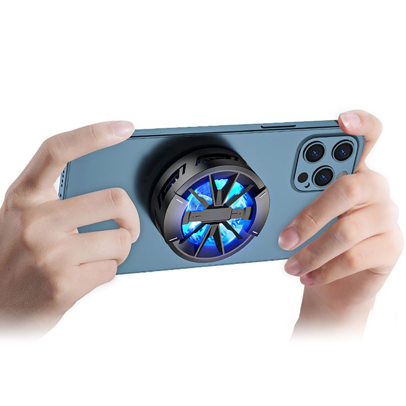 Kunjiuyou Phone Cooler Magnetic Semiconductor Refrigeration Universal Quick Cooling Mobile Phone Tablet Cooling Fan For Gaming-Black_voghion.com